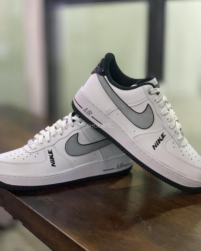 NIKE AIR FORCE 1 '07 LV8 WHITE BLACK WOLF GREY 100% ORIGINAL