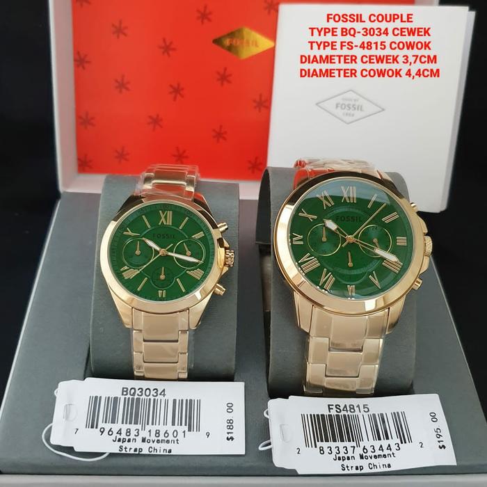 Jam Merk Fossill Couple BQ 3034 3037 3036 FS 4815 4832 4814 All Steel