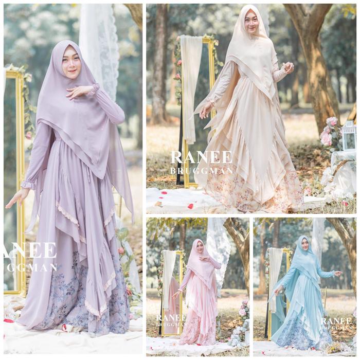 Gamis Syari Tania by Ranee Bruggman Ori. Gamis Set Khimar. Baju Muslim