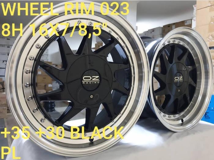 VELG OZ TURBO HITAM POLISH RING 16 LEBAR BELANG