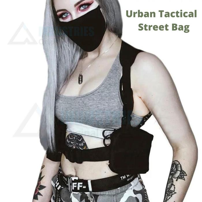 Tas Cosplayer Army Police Wanita Pria FBI PUBG Vest Bag Dual Side ORI