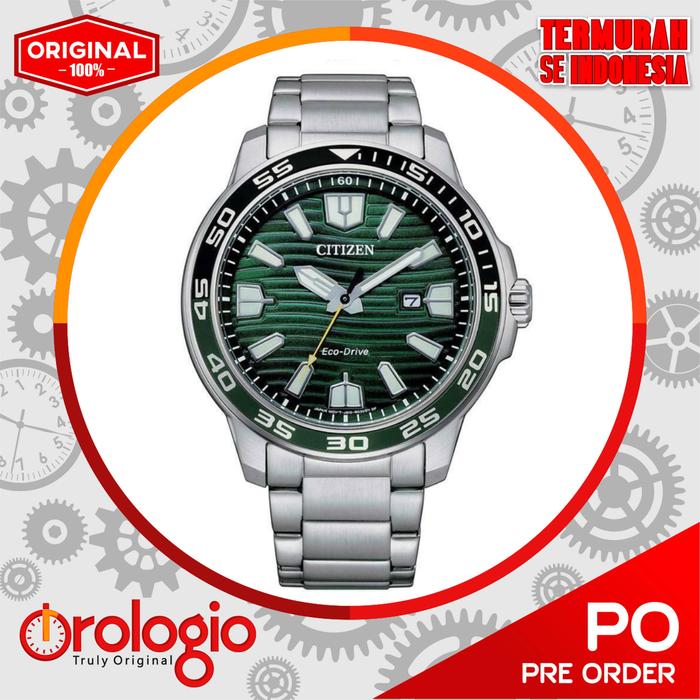 Jam Tangan Citizen Men's Marine Eco-Drive Stainless Steel AW1526-89X