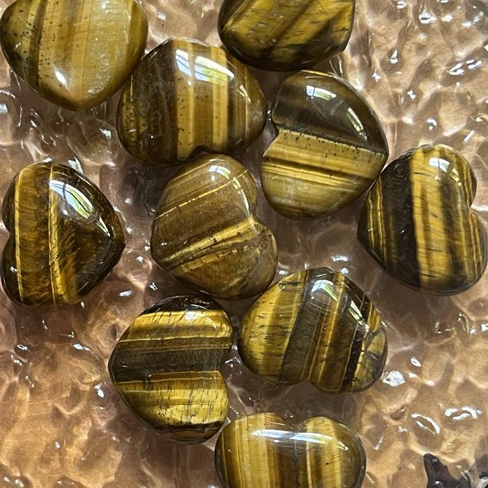 Tiger eye heart stone