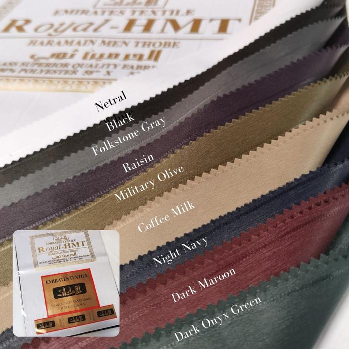 50CM ROYAL HMT/ HARAMAIN MEN THOBE KAIN IMPOR SALUR EMIRATES TEXTILE