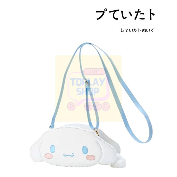 Official Sanrio Tas Selempang Wanita Cinnamoroll Yugui Dog Shoulder