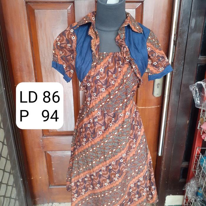 dress batik outer - preloved