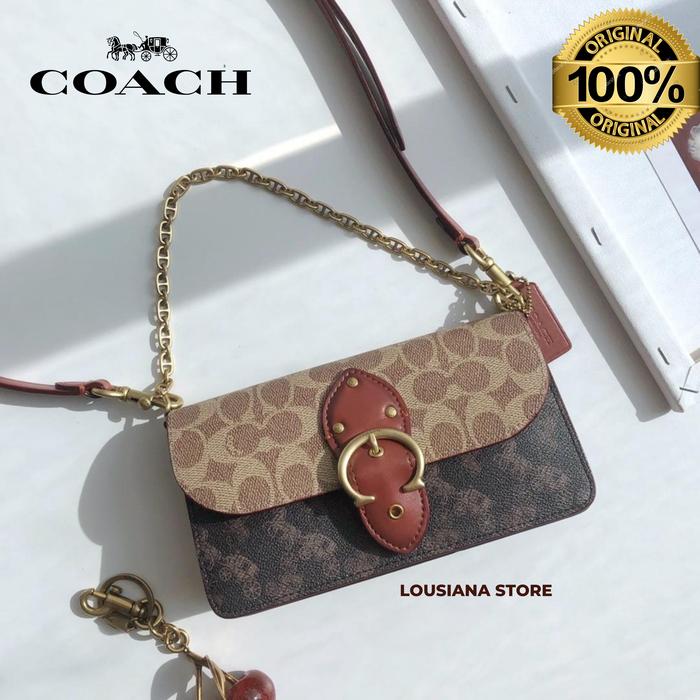 Coach Beat Crossbody In Signature Canvas Horse And Carriage Tan Rust