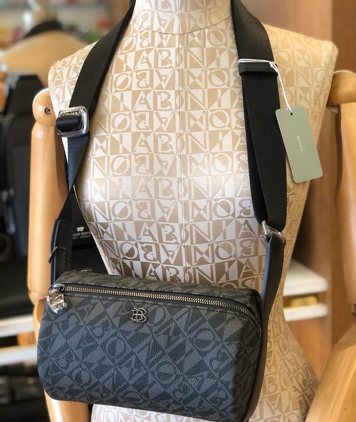Tas Bonia original authentic monogram hitam model speedy xs
