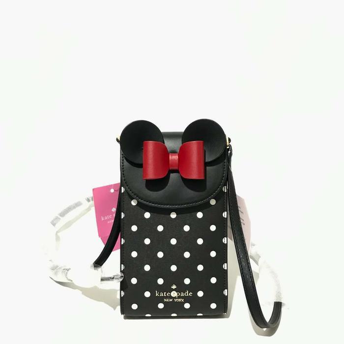Disney x Kate Spade Minnie Mouse NS Flap Phone Crossbody Black Multi