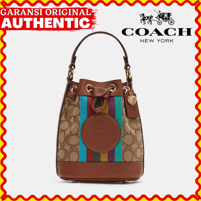 Tas Coach Bucket Dempsey Drawstring Wanita Original Branded