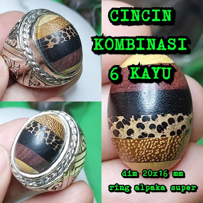 CINCIN KOMBINASI 6 KAYU BERKAROMAH