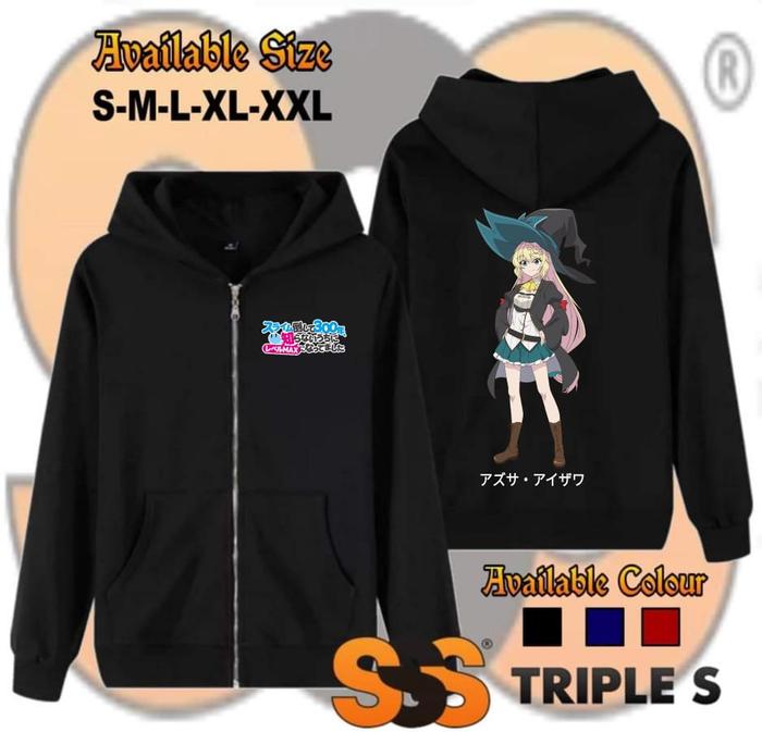 JAKET RESLETING/HOODIE ZIPPER ANIME AZURA AIZAWA SLIME 300 NEN SHIRANA
