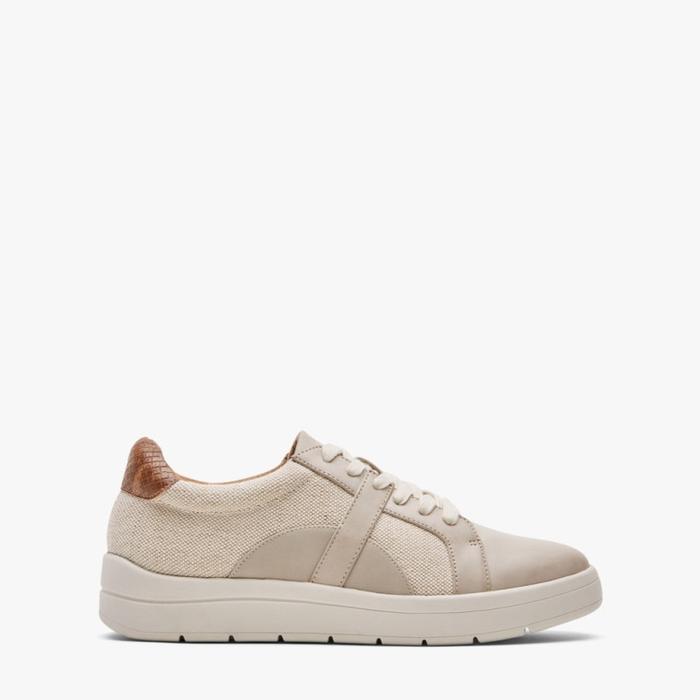 Rockport TF Navya circle Lace Sepatu Casual Wanita Ori Leather - Taupe