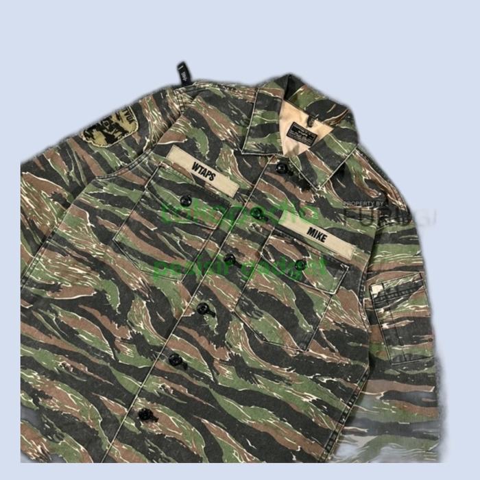 WTAPS BUDS LS SHIRT COTTON TWILL|| TIGER STRIPE || MIKE