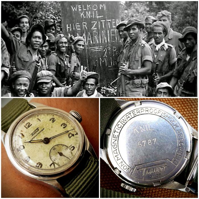 Tissot KNIL WW2 military watch omega hamilton oris seiko tank vintage