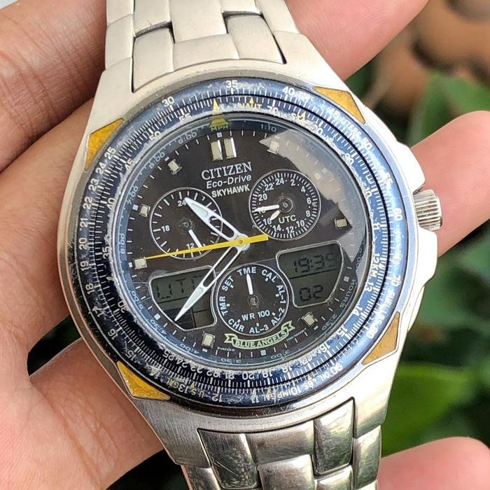 JAM TANGAN CITIZEN ECODRIVE SKYHAWK BLUE ANGELS
