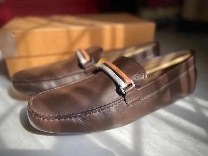 Tods loafer full leather fascia stipe 9.5 ORIGINAL !