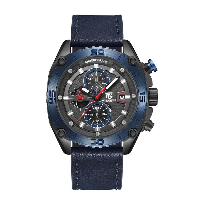 Jam Tangan Pria Original T5 H 3879G Blue Black