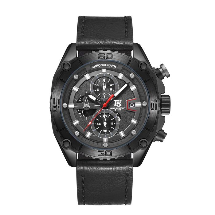 Jam Tangan Pria Original T5 H 3879G Black