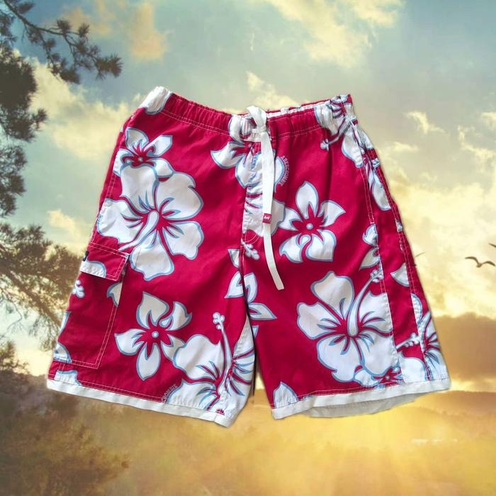 Abercrombie Red Short Pants Celana Pendek Hawaii Original Second Nike