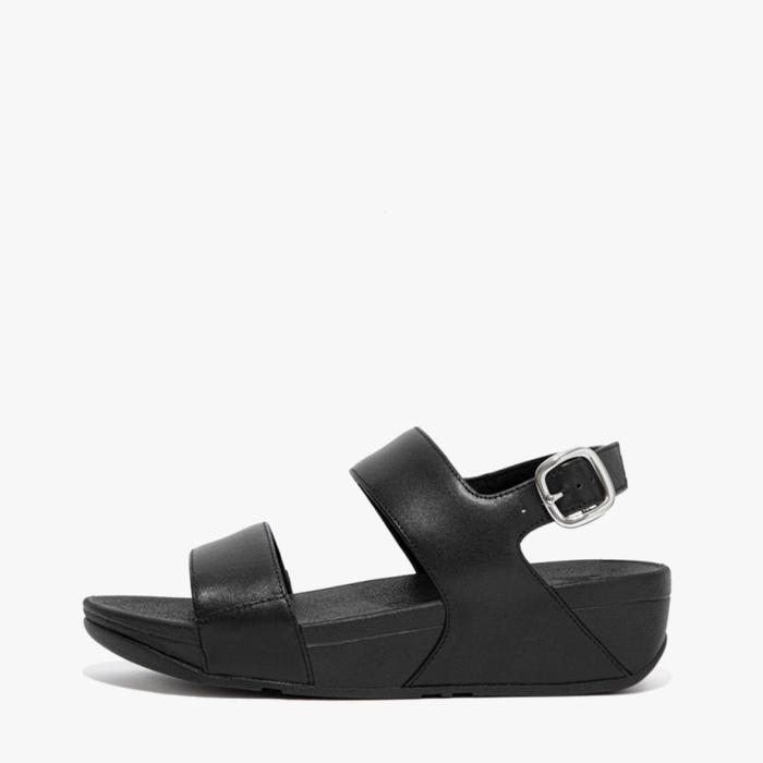 Fitflop Lulu Leather Back Strap EU4-090 Sandal Wanita Ori Leather - BK