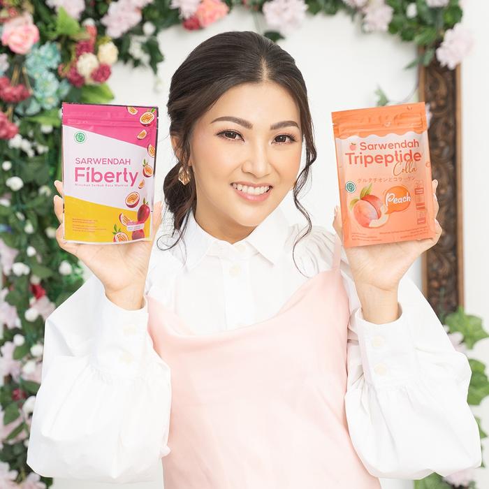 pAKET SLIM & GLOW SARWENDAH FIBERTY + SARWENDAH TRIPEPTIDE COLLA BPOM