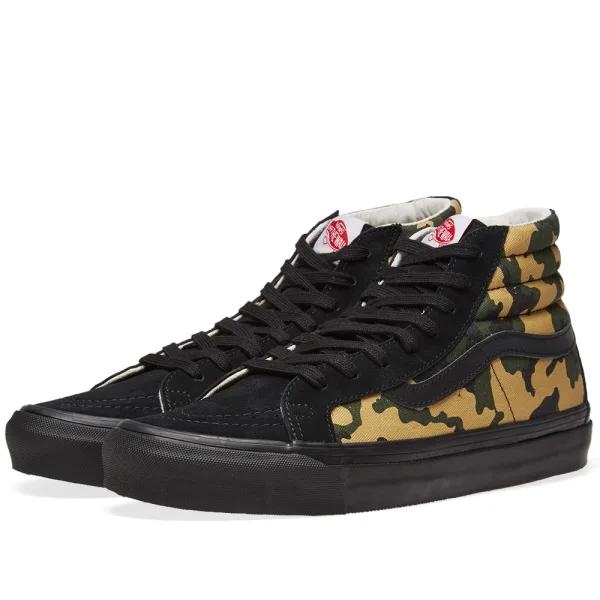 SEPATU SNEAKERS PRIA VANS VAULT OG SK8 HIGH BLACK CAMO ORIGINALS BNIB