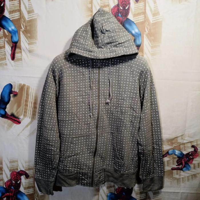 ZIP HOODIE MONOGRAM STUSSY FULLPRINT ORIGINAL SECOND, SZ M-L, HD109