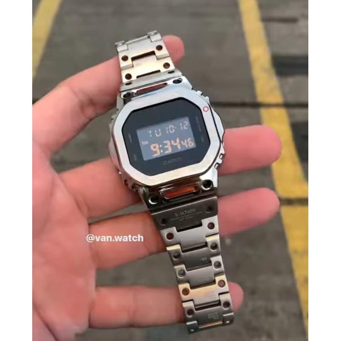 Casio Gshock DW 5600BB Original Custom Virtual Armor Silver 5600 serie