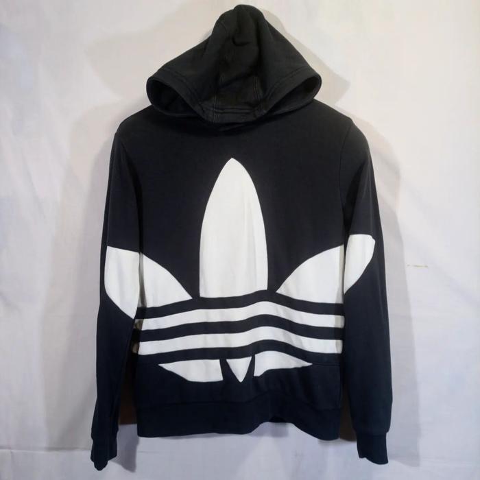 HOODIE ADIDAS BIG LOGO ORIGINAL, SECOND THRIFTING, SZ M, HD112