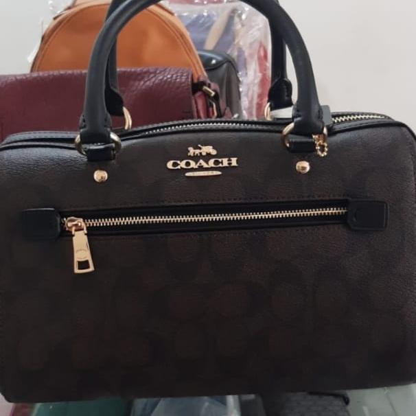 Tas Coach Rowan satchel sign black brown