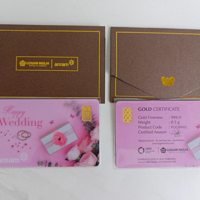 0,5 gram emas ANTAM / LM / Logam Mulia wedding series