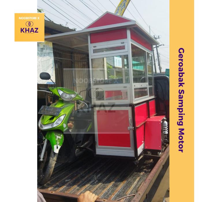 Gerobak Sespan/Samping Motor Jualan Aluminium