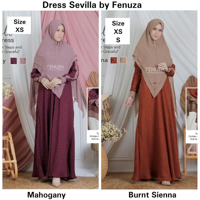 Dress Sevilla Size XXS-M -Hanya Dress- Gamis Pesta Syari by Fenuza