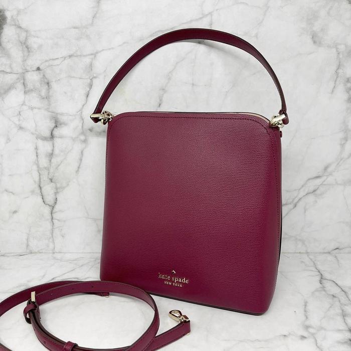 TAS KS DARCY LARGE BUCKET REFINED LEATHER BLACKBERRY