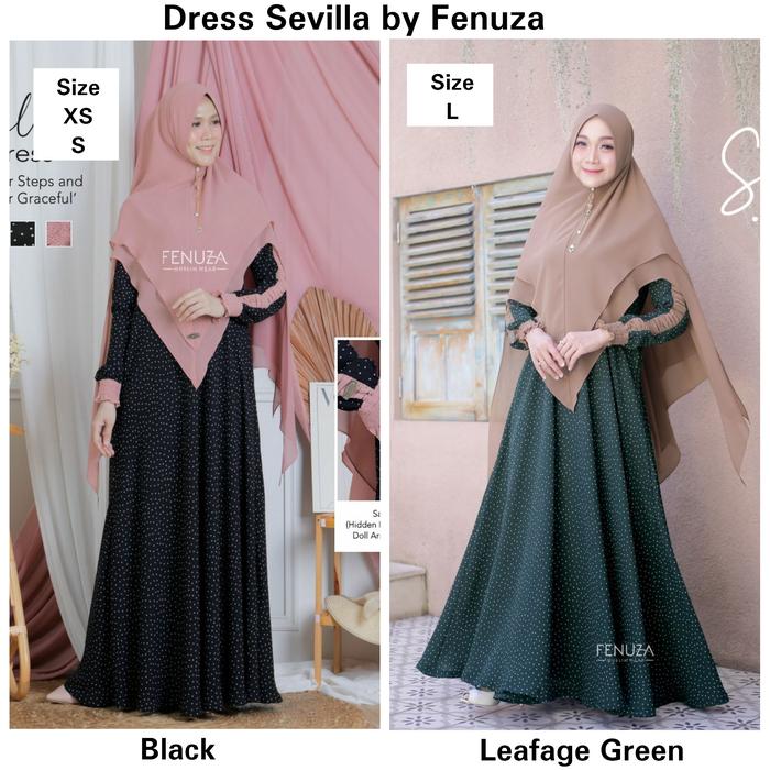 Dress Sevilla Size L -Hanya Dress- Gamis Pesta Syari by Fenuza
