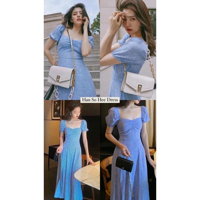 HAN SO HEE NEVERTHELESS SONGKANG KOREAN STYLE SABRINA FLORAL VINTAGE M