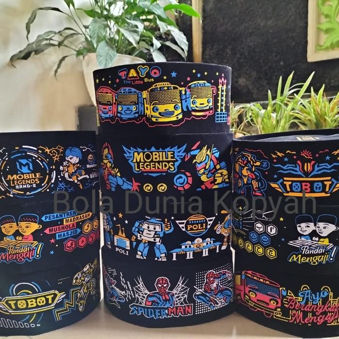 Peci Anak Karakter Upin, Tayo, Spiderman, Truck Oleng, BoBoiBoy