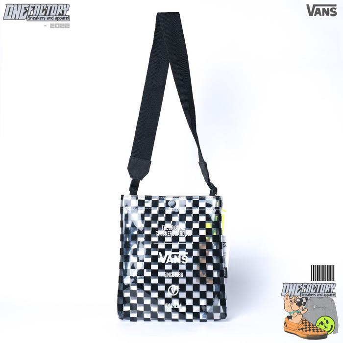 VANS SLINGBAG CLEAR CHECKERBOARD BLACK WHITE 100%ORIGINAL