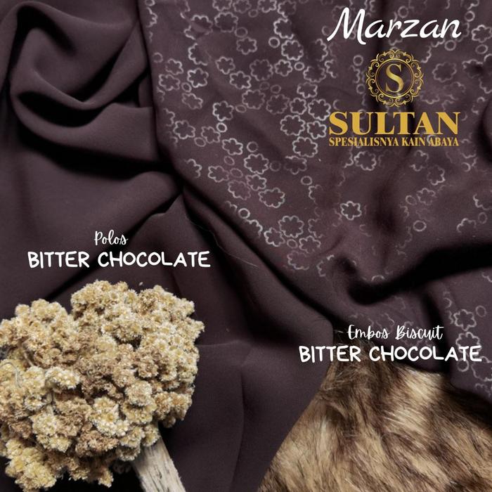 50CM EMBOS BISCUIT MARZAN ANTI UV WARNA BITTER CHOCOLATE KAIN SULTAN