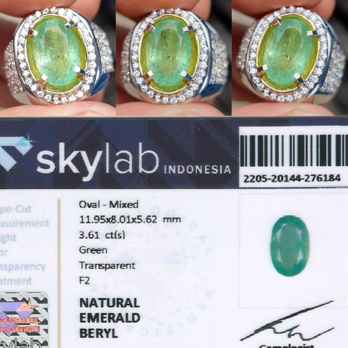 Natural HQ Batu Green Emerald Beryl Jamrud Ethiopia Moderate 3.61 Cts