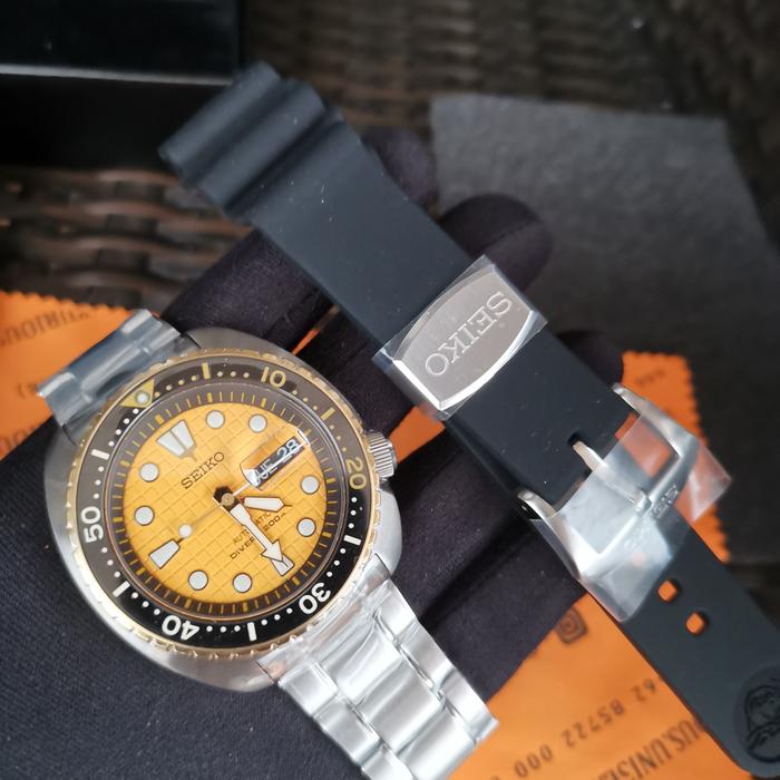 Jam Tangan Seiko Prospex SRPH38K1 SRPH38 King Turtle Yellow Royal Oak