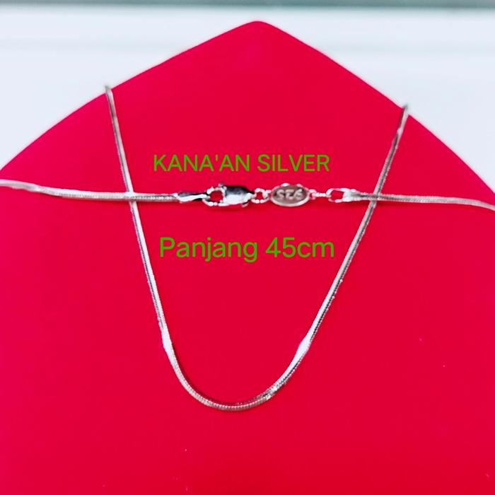 kalung perak lapis emas putih pria dan wanita model flexy perak 925
