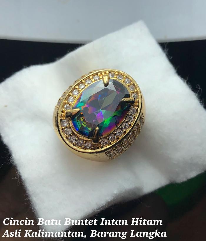 Cincin Batu Buntet Intan Hitam Asli Kalimantan