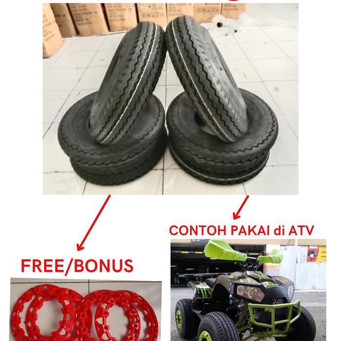 Ban ATV R8- Ban ATV On road-2 depan 2 belakang free tutup velg