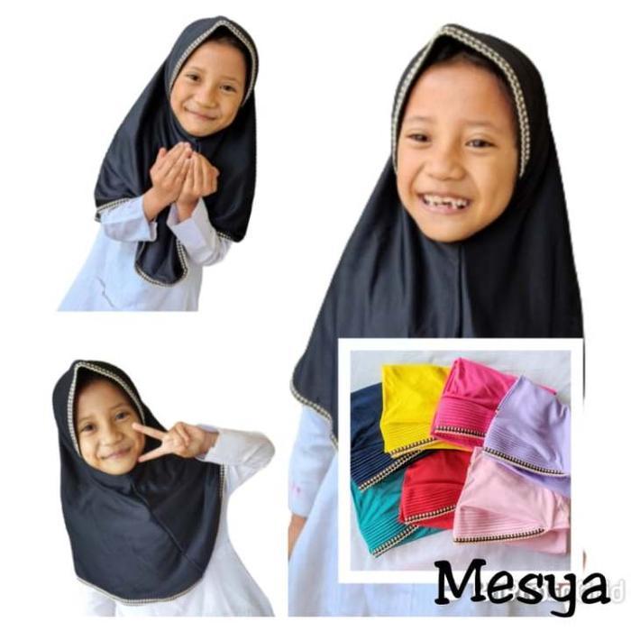 MESYA HIJAB ANAK JERSEY - KERUDUNG TK PAUD - JILBAB INSTAN