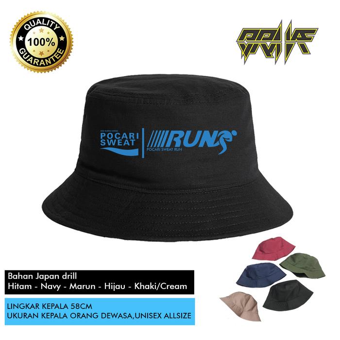 TOPI BUCKET POCARI RUNS - TOPI POCARISWEAT RUN