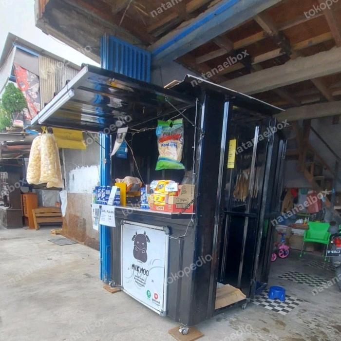 Custome gerobak booth semi kontainer kuliner / gerobak warung mini