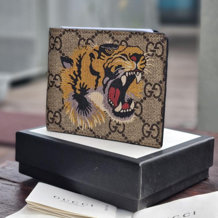 gucci tiger gg wallet supreme beige Brown not black snake rhyton lv