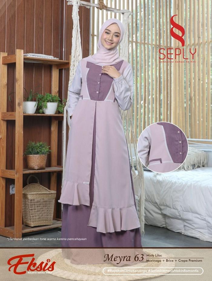 Gamis SEPLY MEYRA 63 MISTY LILAC + Gamis Dewasa Original Brand